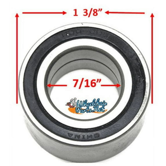 B45P - 7/16 X 1 3/8" REAR WHEEL PRECISION BEARING. SOLD AS PACK OF 4.