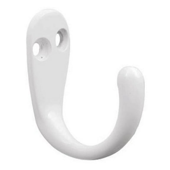 B46110J-W Single Prong Hook White Finish