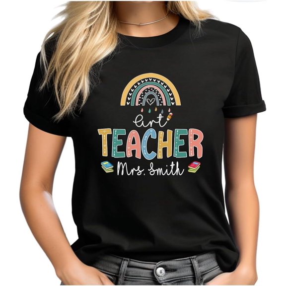 B46413 Personalized Teacher Tshirt for Teachers, Back to School Shirts, Custom Teacher T Shirt for Women, Teacher