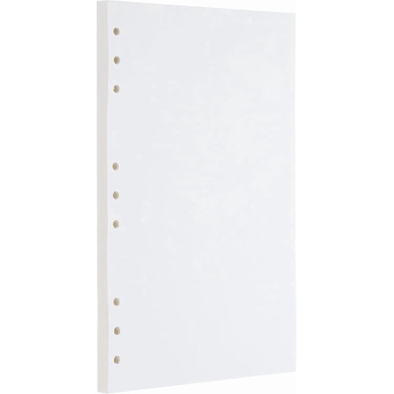 B5 Blank Refill Paper, Loose Leaf Paper 9 Hole Planner Refills for 9 Ring Refillable Binder Notebook Paper Filler Planner Inserts Office Diary Journals, 80 Sheets/160 Pages, White