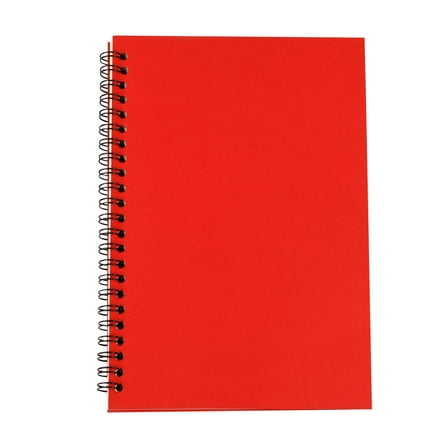 B5 Coil Notebook, Students Ruled Notebook A5 1Pack Lined Travel Writing Notebooks Journal Memo Notepad Sketchbook Students College Business Diary Ruled Journal Red Cover