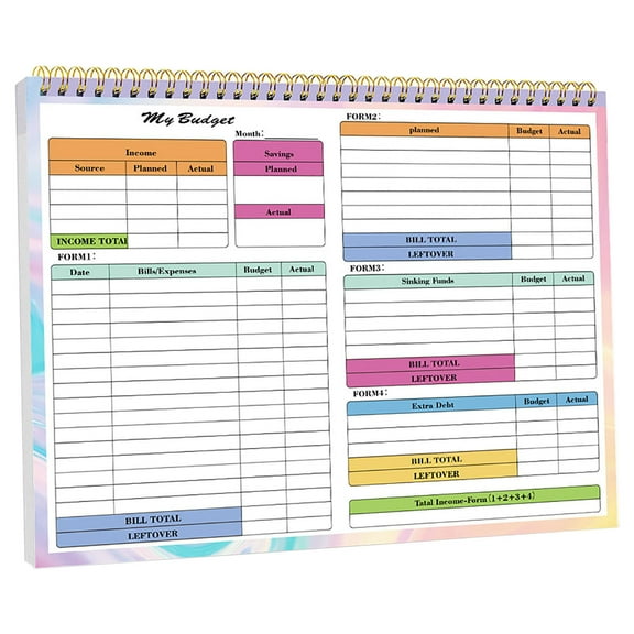 B5 Daily Weekly Financial Bookkeeping This Household Budget Planning Coil Notebook