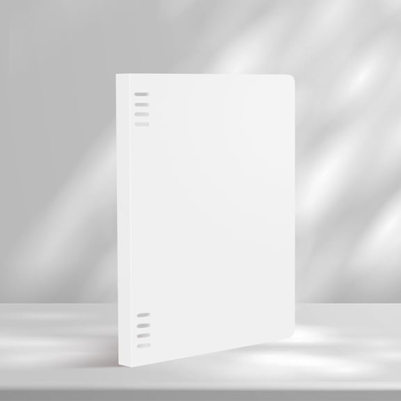 B5 Frosted Loose-Leaf Notebook Cover with D-Shaped Coil – 8.3 x 10.8 Inches Customizable Planner Binder, White, Durable PP Material, Removable Pages for Campus Note, Office Agenda, Journal, By Harlik