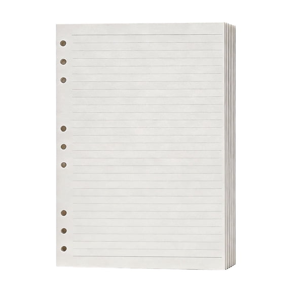 B5 Loose Leaf Filling Paper, 9 Hole Punched Refill Paper, 45 Sheets Blank White/Grid Graph Paper, 10.24"x7.09" for Planner Journal Notebook Travel Scrapbook