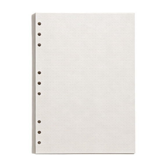 B5 Loose Leaf Filling Paper, 9 Hole Punched Refill Paper, 45 Sheets Blank White/Grid Graph Paper, 10.24"x7.09" for Planner Journal Notebook Travel Scrapbook