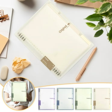 B5 Loose Leaf Notebook | Thickened PP Cover | Durable Skin Feel | Monthly Planner Pages | Student & Office Use | Compact & Portable | 21.4x27.5cm | 1 Pack | Wood Pulp Paper