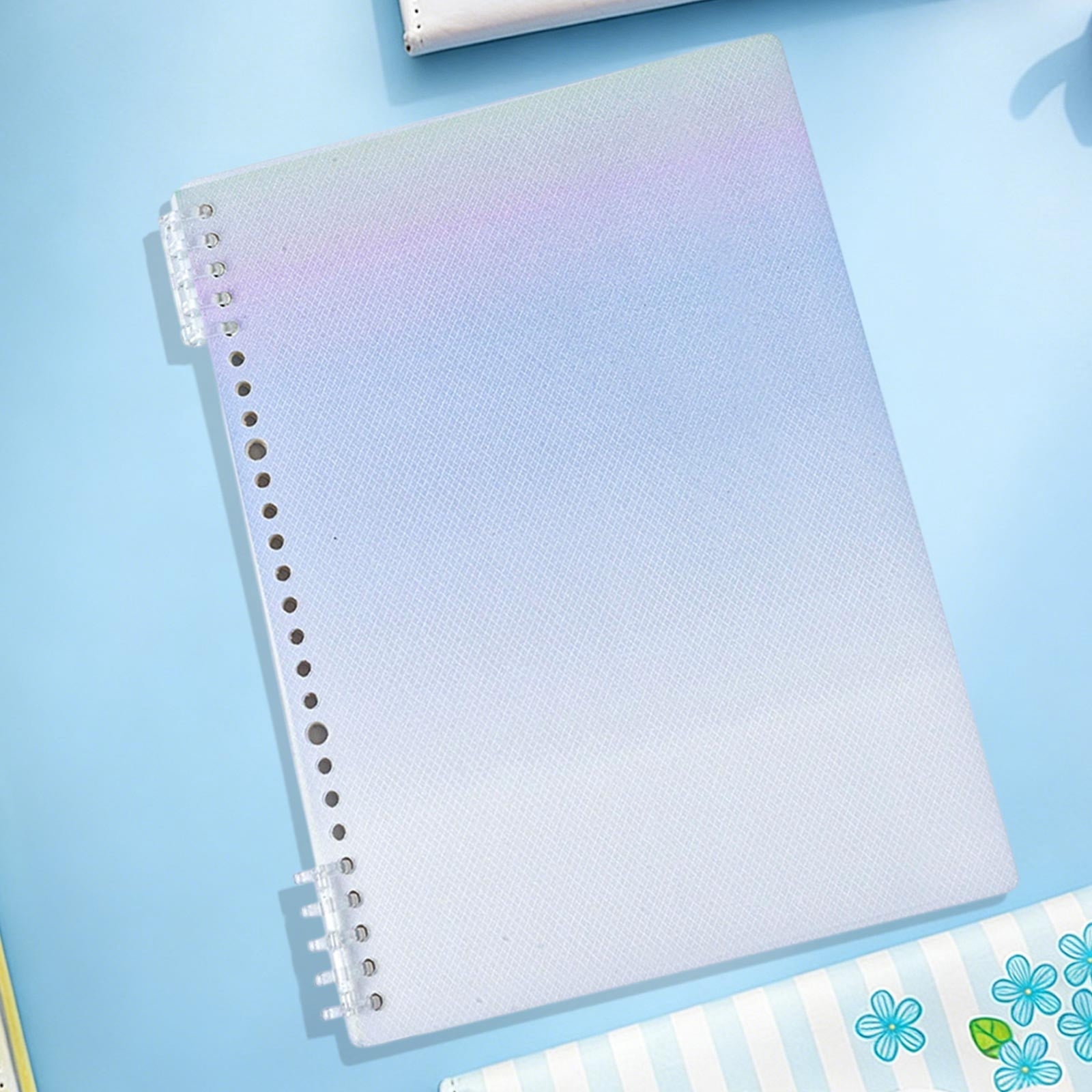 B5 Loose-Leaf Notebook with Plastic Binder, Thick 80gsm Paper, Foldable ...