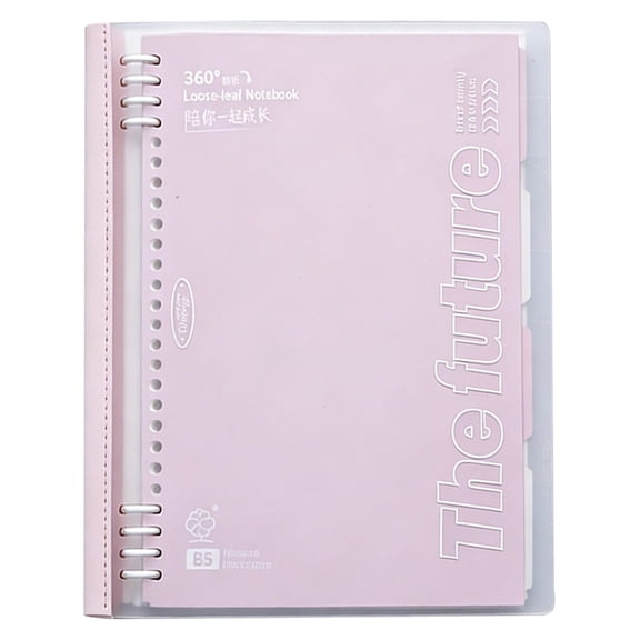 B5 Loose Notebook With 180° Flat Lay 4 Colors 60 Sheets Lined Pages Detachable (27.2×21.9cm)