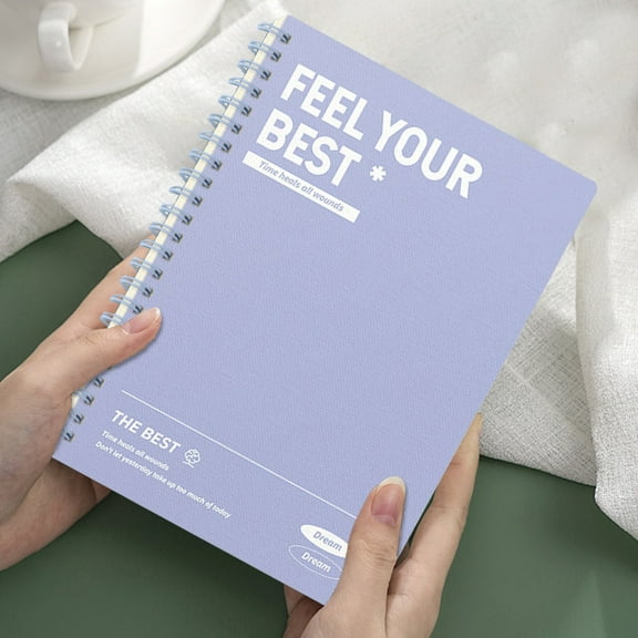 B5 Notebook, Grid Paper Notebook, Portable 60-Sheet Writing Journal with Plastic Cover, Date and Page Sections, Durable Lightweight Design, Multiple Color Options, 9mm Grid Spacing, 120 Pages