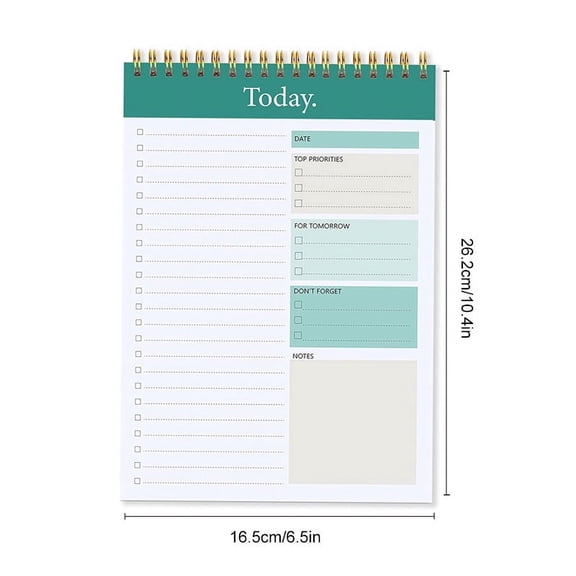 B5 Spiral Bound Undated Weekly Planner Notebook 10.4x6.5in Flip Top Coil Schedule Organizer Portable Task Plan Notepad for Classroom Office Daily Planning,A