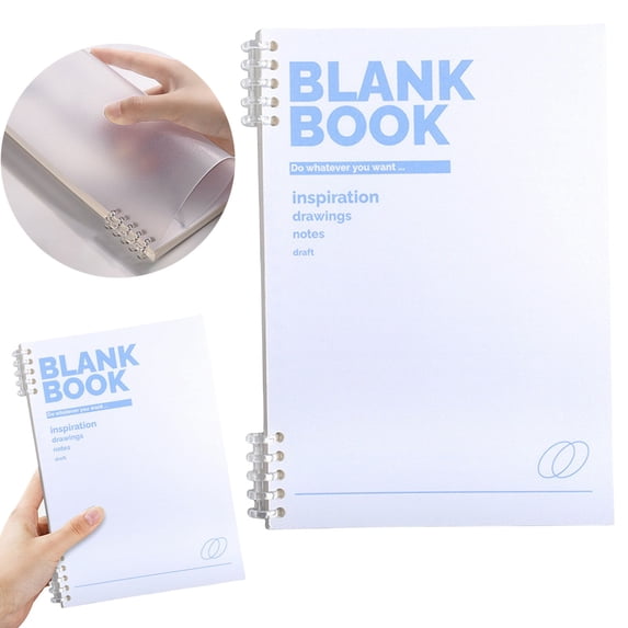 B5 Spiral Notebook,Detachable Loose Leaf Notebook, 8mm Ruled Bound, Thicked, 60 Sheets, Refillable Journal Blank Book(White)