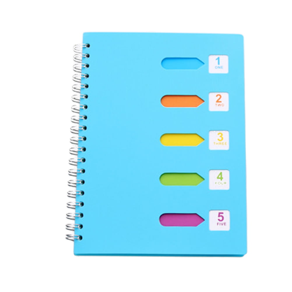 B5 Spiral Notebook w/Divider Tabs, Hardcover Planner Journal