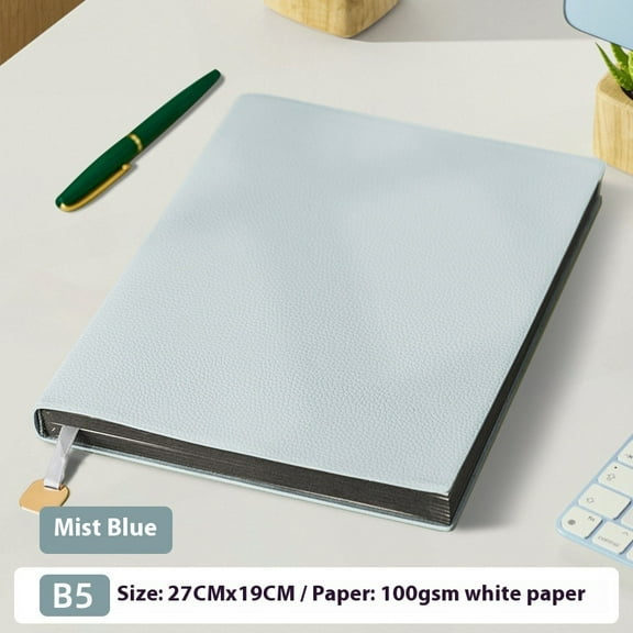 B5 blue Soft Cover Lined Journal Notebook, 256 Pages, Large 7.5 inches x 9.5 inches, College Ruled, Ideal for Note Taking & Travel Journal