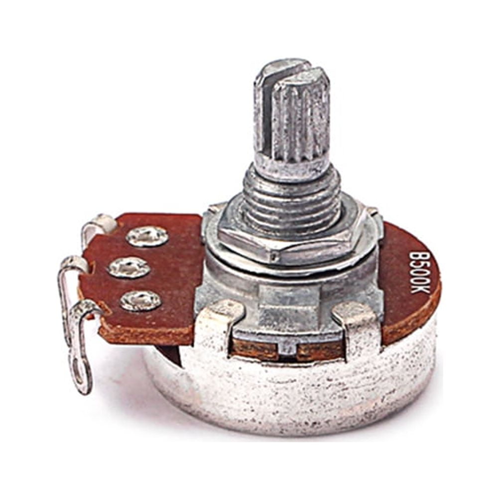 B500k Long Knurled Split Shaft Guitar Potentiometers 15mm Shaft Volume