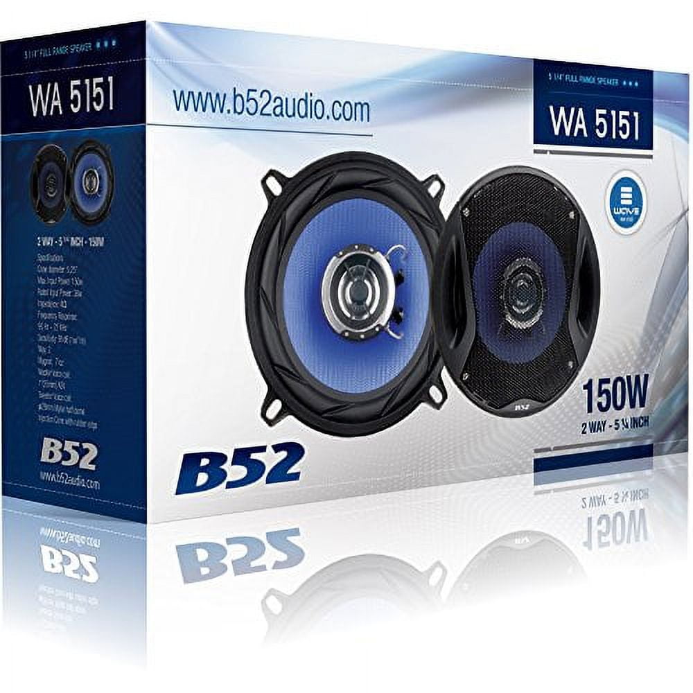 B52 Car Audio WA5151 FULL RANGE SPEAKER SYSTEM 150 Watts, 5.25