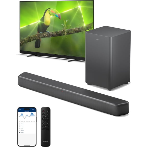 B5309 2.1 Channel Soundbar with Wireless Subwoofer - Bluetooth, HDMI ARC, DTS Virtual:X, 240W Max Power, Dark Grey