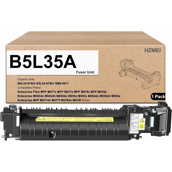 B5L35A Fuser Unit Replacement for Enterprise MFP M577f Fuser | HP MFP M552 M553 M554 M555 M577 M578 Printers Compatible with HP B5L35-67902 B5L35-67901 RM2-0011, 110V-120V