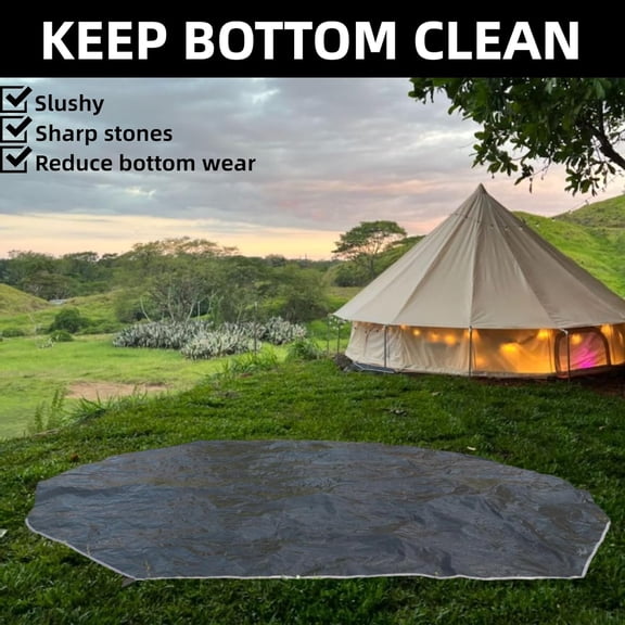 B5PRO/B2/B2A Bell Tent Footprint, 4m/13ft Waterproof Round Tarp Ground Sheet for Canvas Yurt Tent Floor Protector Camping Glamping Accessories