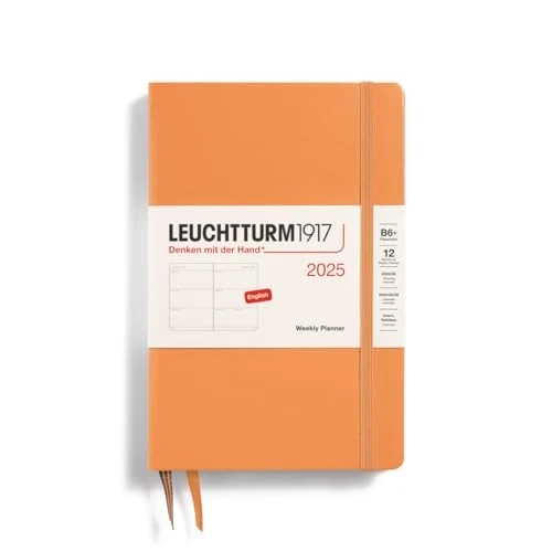 B6 Apricot Weekly Planner 2025 With Monthly Overviews And Project Plan