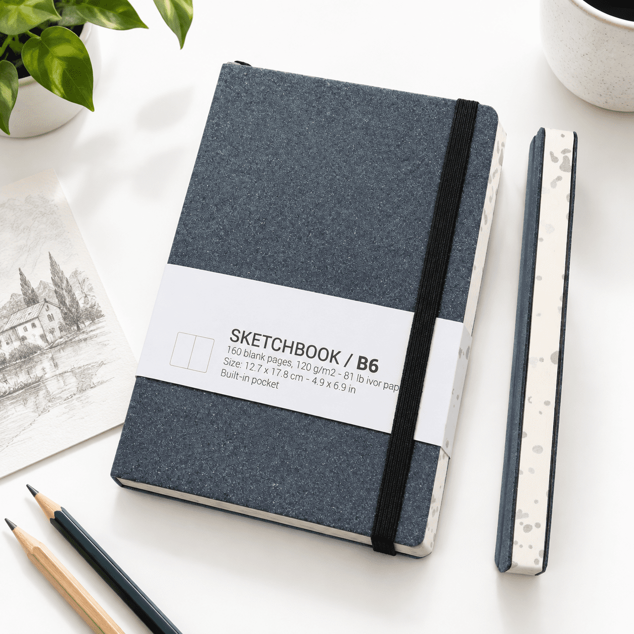 B6 Gray Leather 120gsm B6 (5