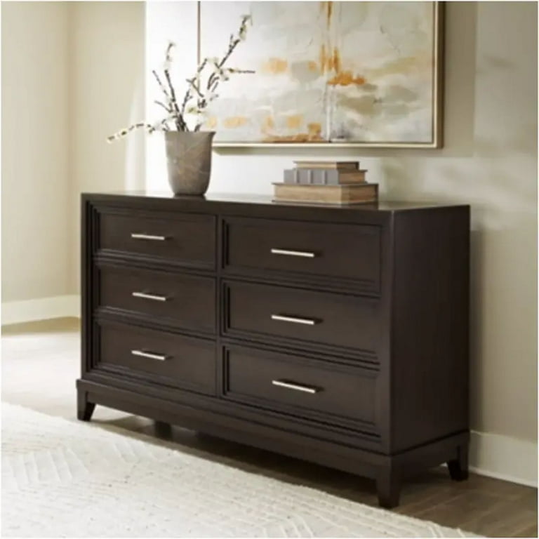 ashley furniture black dresser with mirror Ashley Brinxton Dresser & Mirror in Charcoal Gray main image 0