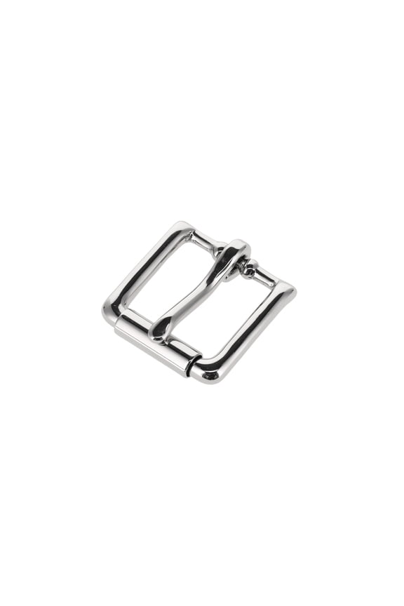 B6231 Nickel Plate, Roller Heel Bar Buckle, Solid Brass-LL