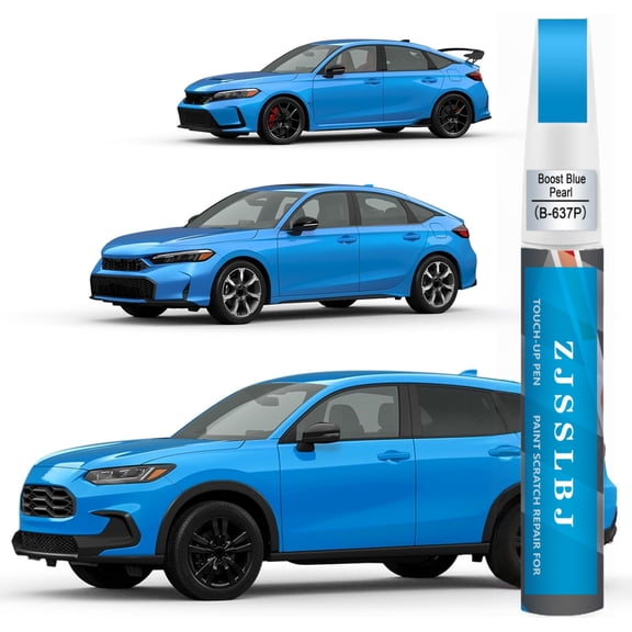 B637P Boost Blue Touch Up Paint for Honda, DIY Car Paint Scratch Repair Kit, Automotive Paints, Quick & Easy Fix Scratch Repair