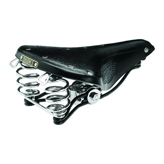 B66 Men's Saddle - Black - Black and Chrome Steel w/ Clamp