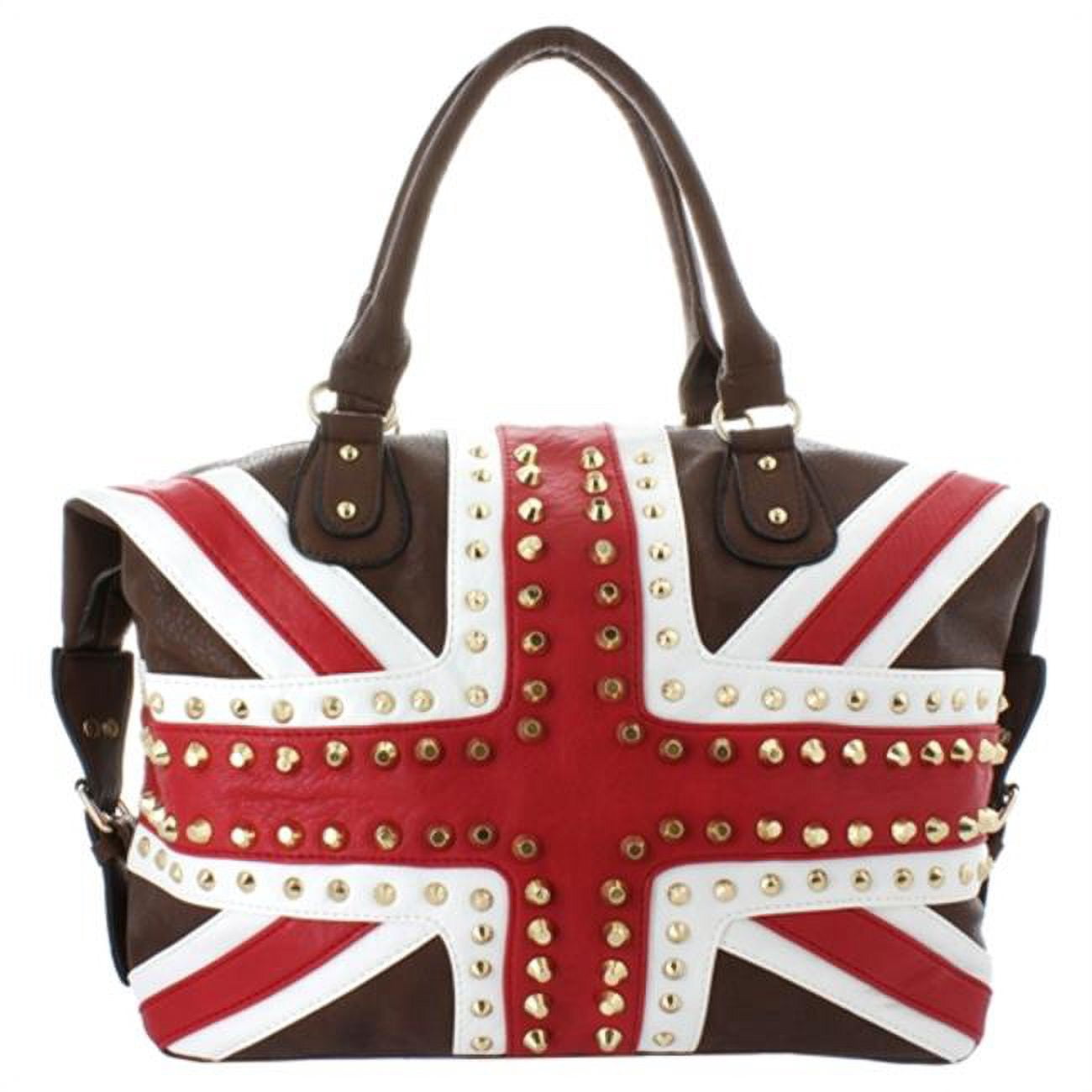 B6683TAUPE Gianna Uk Flag Studded Tote, Taupe - Walmart.com