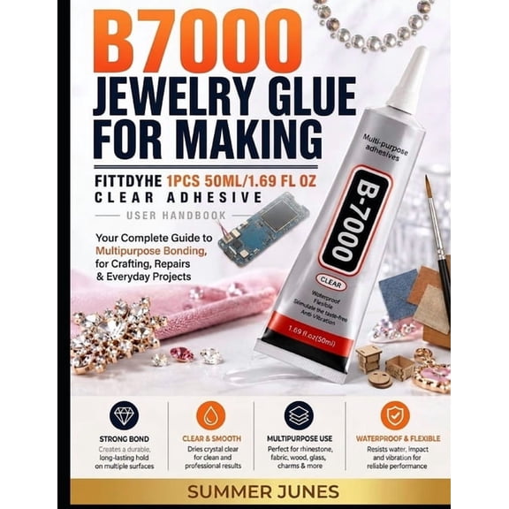 B7000 Jewelry Glue for Making FITTDYHE 1PCS 50ML/1.69 fl oz Clear Adhesive User Handbook: Your Complete Guide to Multipu, (Paperback)