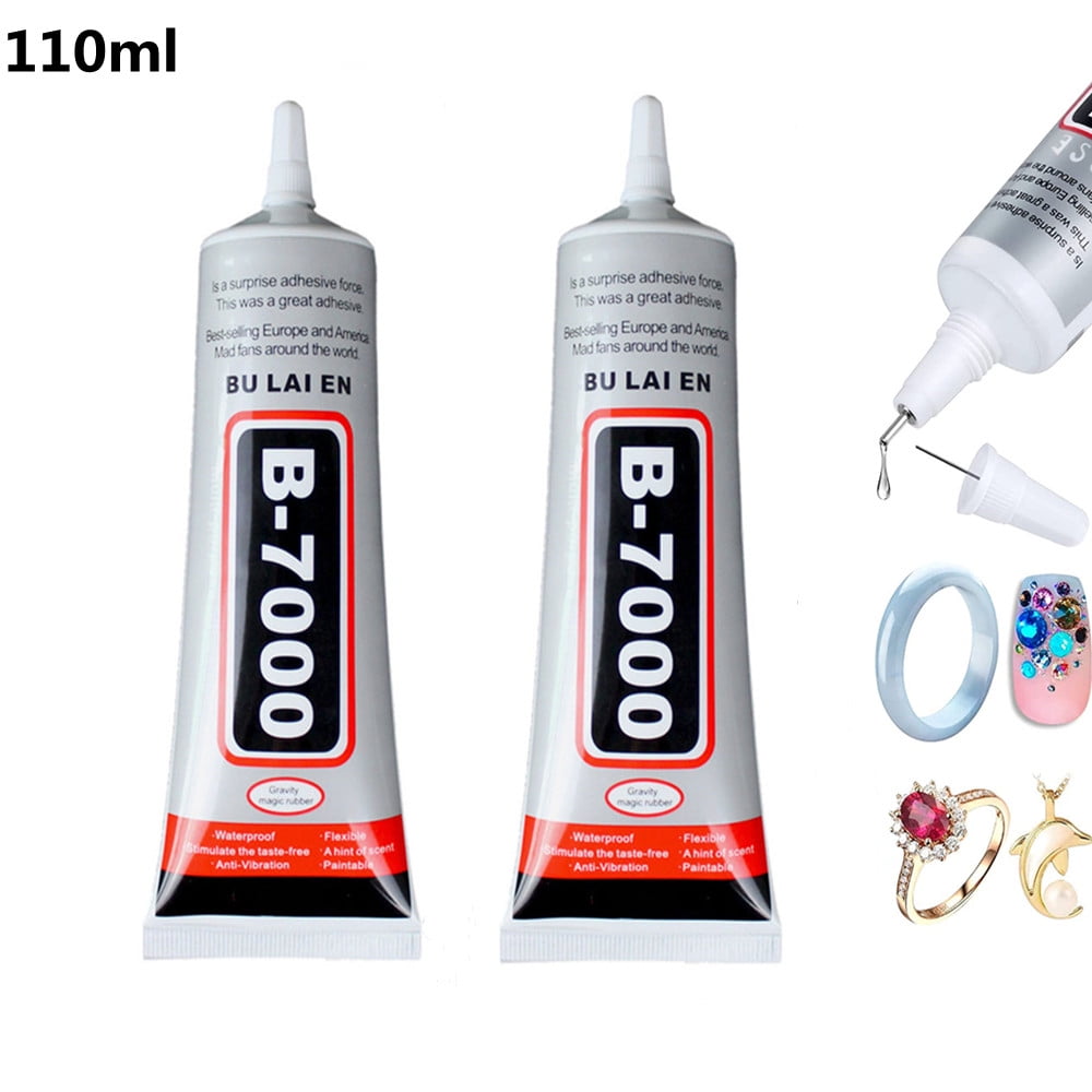 B-7000 Glue for Bonding Mobile Phone, 10ml Super Adhesive Clear Semi Fluid  Transparent Glues for Tablet, Metal, Wood, Pearls, Jewelry, Rubber,  Rhinestones, Leather and Textile (1PCS 0.37fl.oz) 