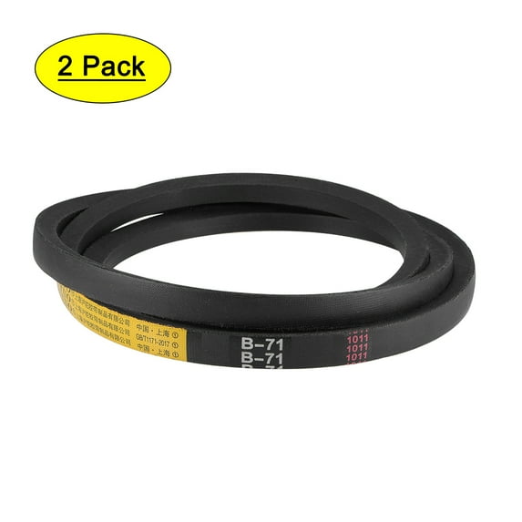 B71 V-Belts 71" Pitch Length, B-Section Rubber Drive Belt 2 pcs
