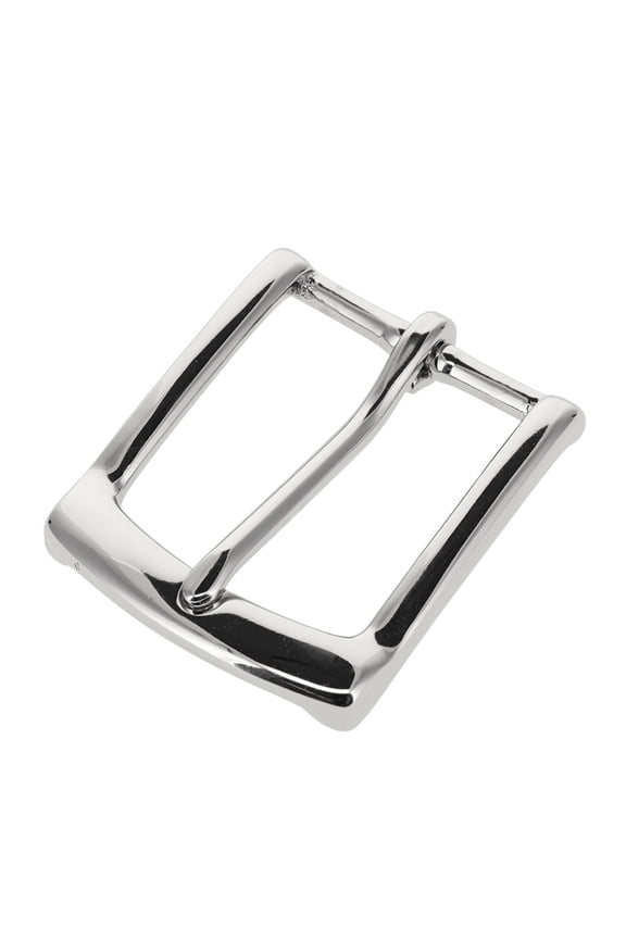 B7106 1 1/4" Nickel Plate, Heel Bar Buckle, Solid Brass-LL