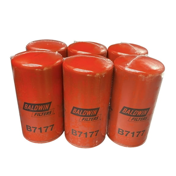 B7177 Oil Filter Fits Cummins ISB 5.9L, QSB 5.9L Engines, Replace Cummins 3937144, LF3970, P550428 Pack of 6