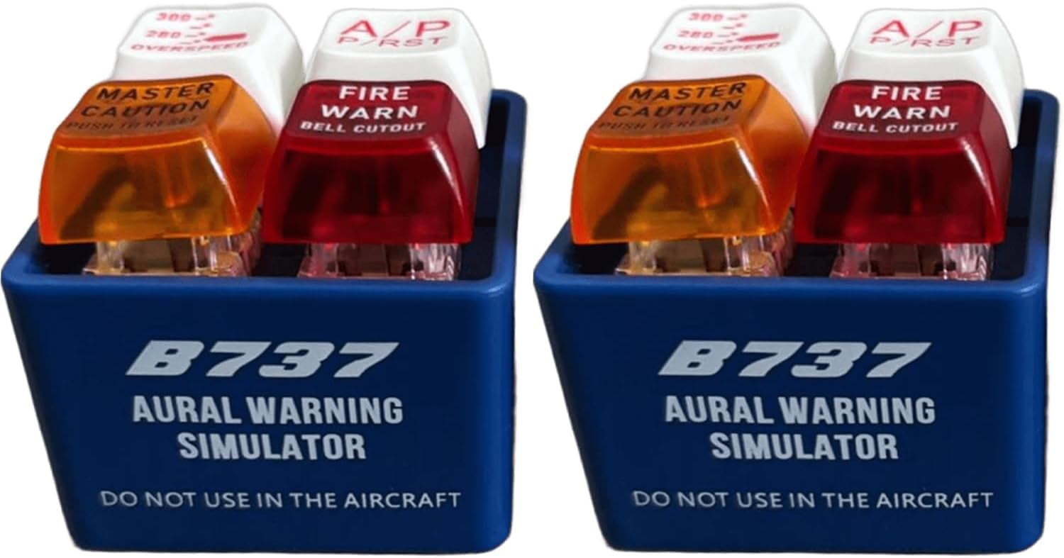 Pilot & Crew Alert Keychain - EGPWS Warning Sound Simulator, Cockpit Safety Button Keychain