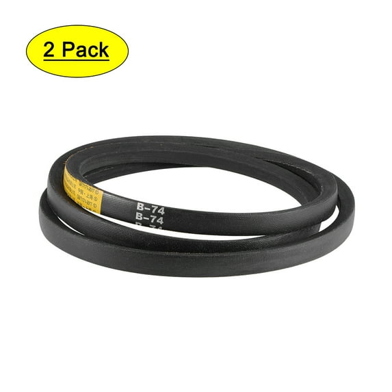 B74 V-Belts 74" Pitch Length, B-Section Rubber Drive Belts 2pcs
