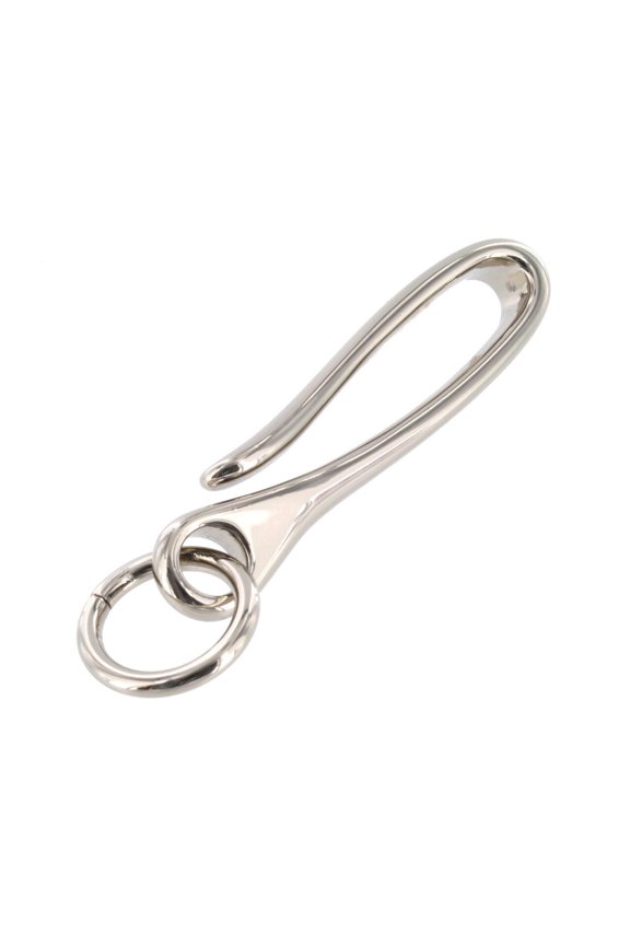 B7498 Nickel Plate, Fish Hook Key Chain, Solid Brass-LL