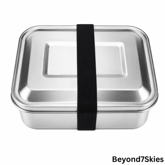 B7SKY Stainless Steel Bento Box, Reusable Lunch Container, Leak-Proof Food Storage Box with Dividers for Office, Travel, Picnic & Meal Prep