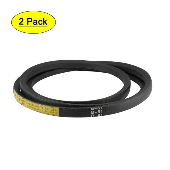 B81 V-Belts 81" Pitch Length, B-Section Rubber Drive Belts 2pcs
