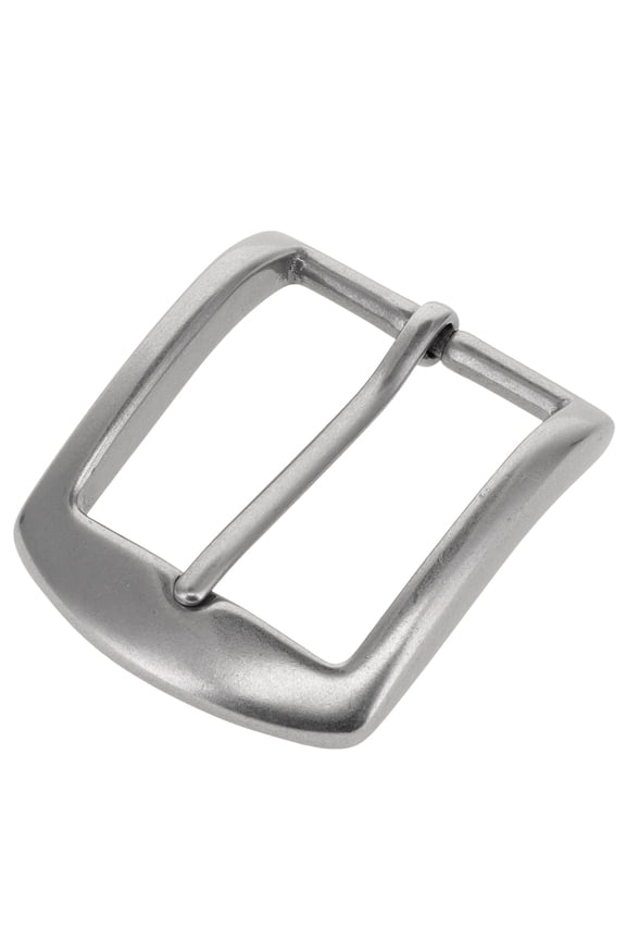 B8504 Nickel Matte, Heel Bar Buckle, Solid Brass-LL