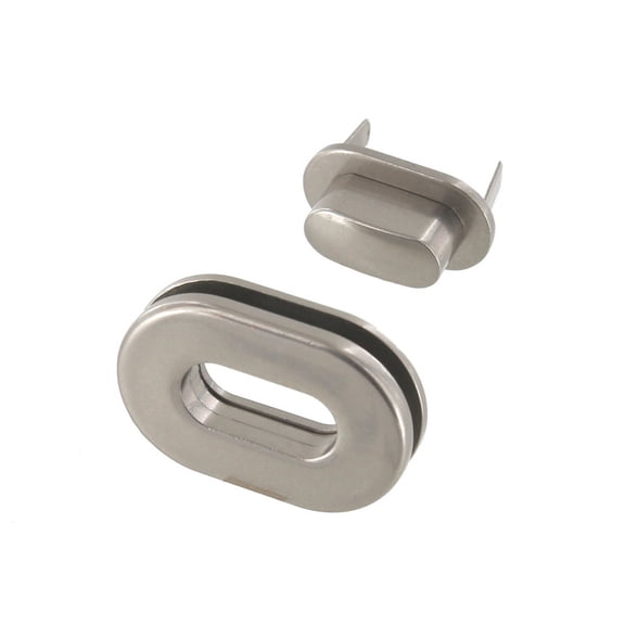 B8706 Nickel Matte, Oval Magnetic Closure, Zinc