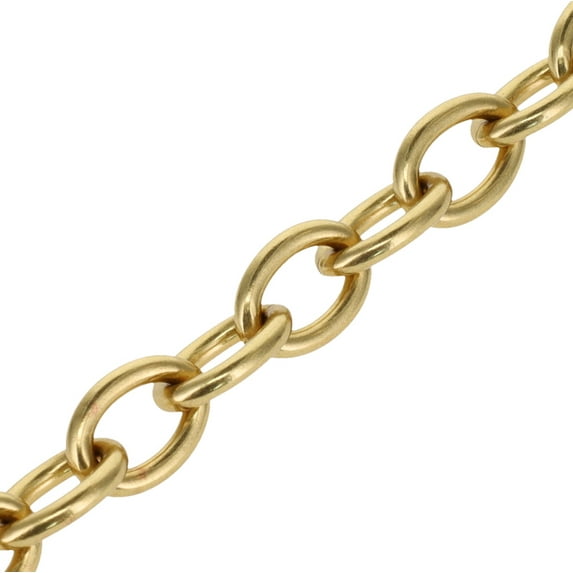 B8830 Natural Brass, Oval Chain, Solid Brass-LL (36" length)
