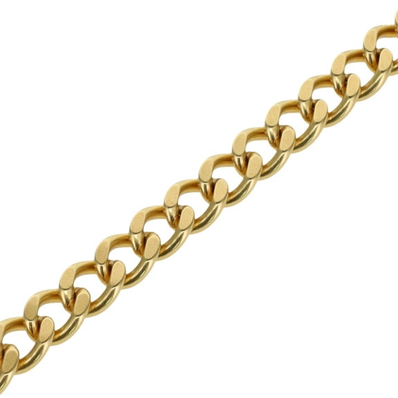 B8840 Natural Brass, Two-Side Flat Chain, Solid Brass-LL (36" length)