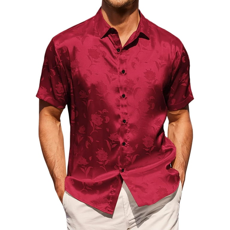 B91Xz Men's Shirts Mens Cotton Button Long Sleeve Summer Beach