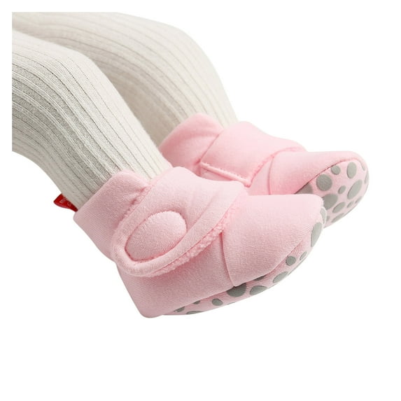B91xZ Baby Girls Boys Slippers Baby Warming Prewalker Booties Girls Walkers Toddler Soft First Baby Shoes (Pink, 0-6 Months)