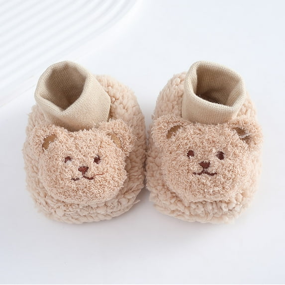 B91xZ Baby Girls Boys Slippers Shoes Soft Comfortable Shoes Toddler Warming Shoes (Gray, 5.5 Toddler)