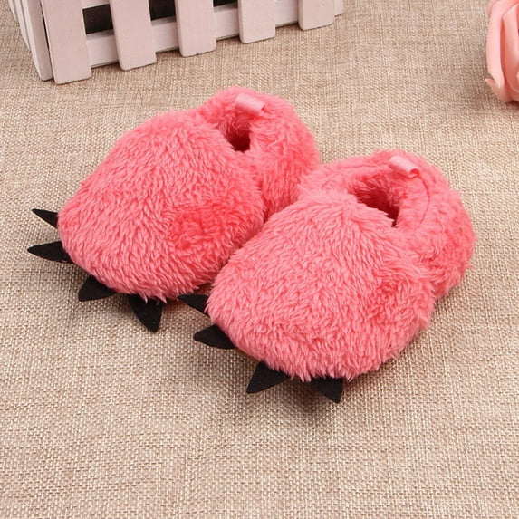 B91xZ Baby Sneaker Slippers Baby Toddler Shoes Flat Non Slip Soft Warm And Comfortable Cute Cartoon Shape (Watermelon Red, 4 )