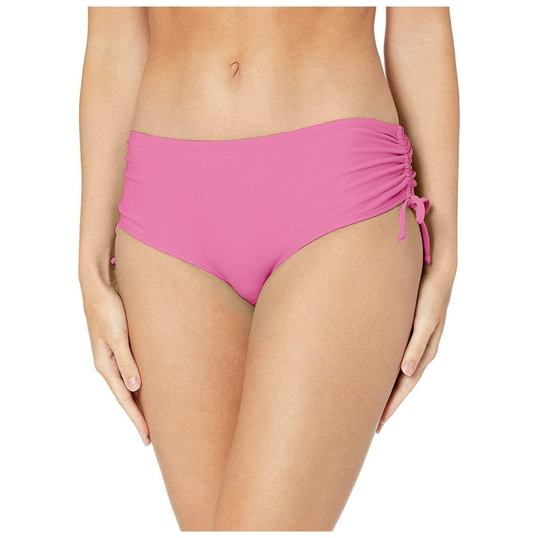 B91xZ Bikini Bottoms for Women Women's Bikini Bottoms Full Coverage Swim  Bottoms Mid Waisted Bathing Suit Bottoms Pink,XL