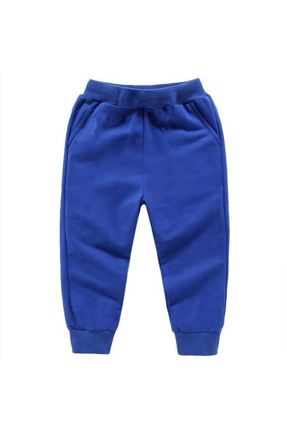 Boys Pants Loose Solid Bow Pants Trousers Boys Warm Toddler Winter Baby Boys Pants (Blue, 18-24 Months)
