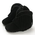 thumbnail image 1 of B91xZ Boys Shoes Baby Boots Boys And Girls Ankle Boots Flat Bottom Non Slip Comfortable Solid Color Side Zipper (Black, 5 ), 1 of 5